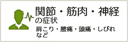 関節・筋肉・神経の症状 肩こり・腰痛・頭痛・しびれなど